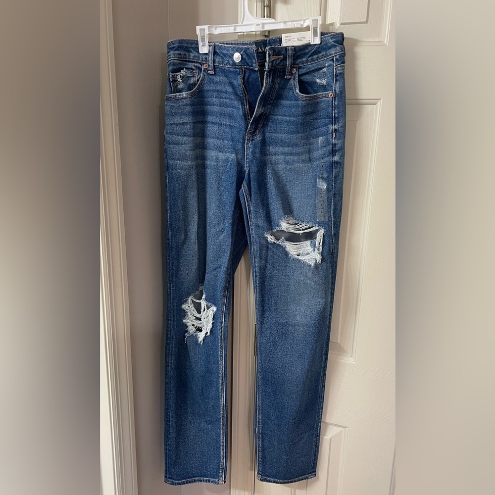 American Eagle Mom Straight Jean 4 (27W) X-Long